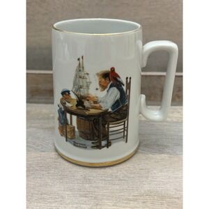 Vintage  1985 Norman Rockwell Museum FOR A GOOD BOY Porcelain Mug Cup